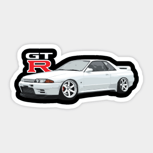 R32 GTR WHITE V SPEC II N1 326 CRYSTAL WHITE ON TES Sticker